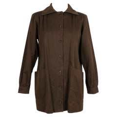 Yves Saint Laurent Chemise en coton Brown