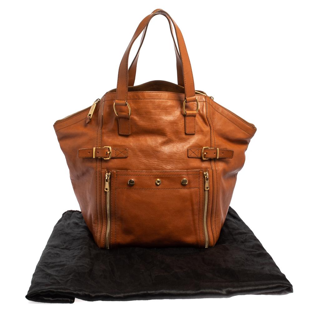 Yves Saint Laurent Brown Leather Large Downtown Tote 9