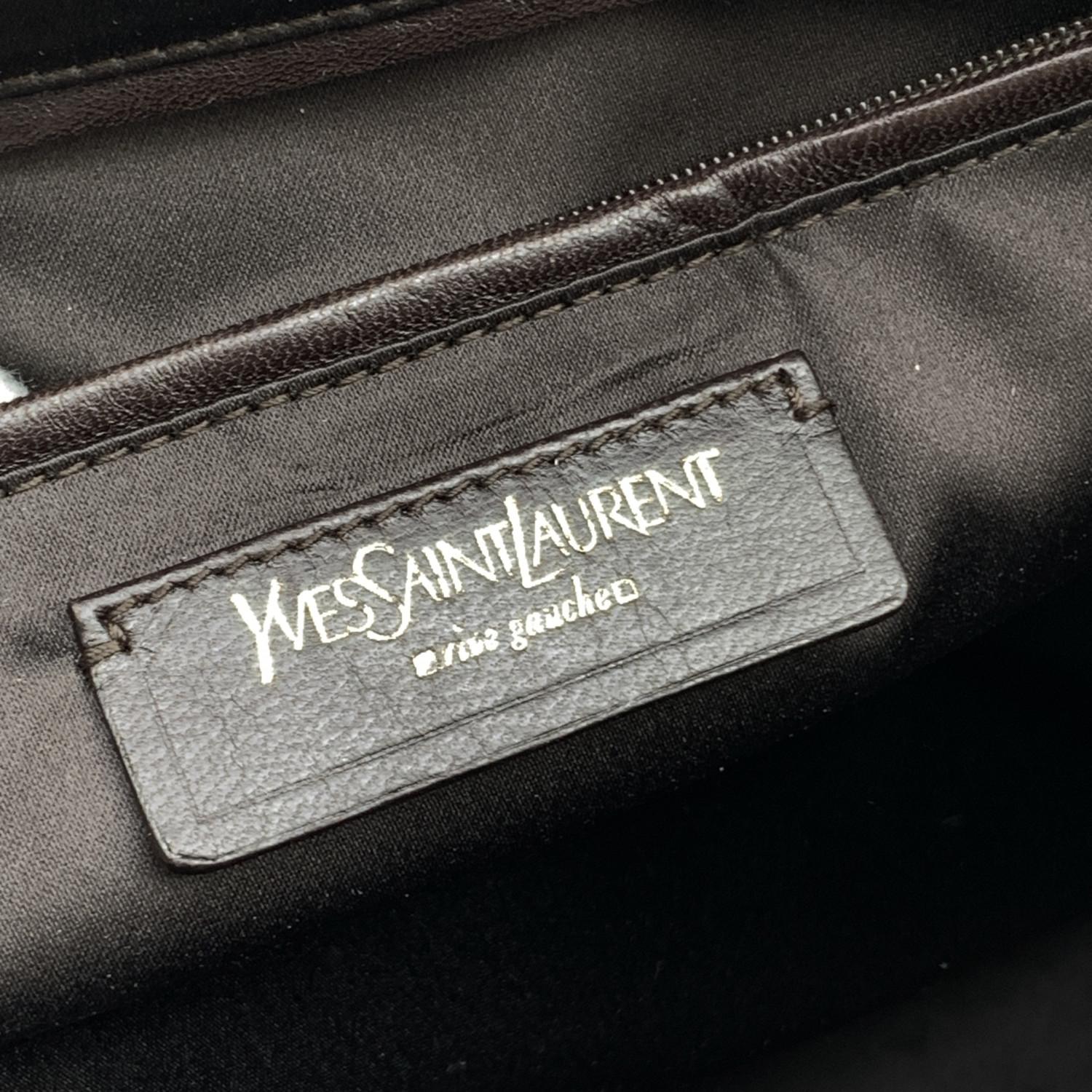 Yves Saint Laurent Brown Leather Large Muse Tote Shoulder Bag 3