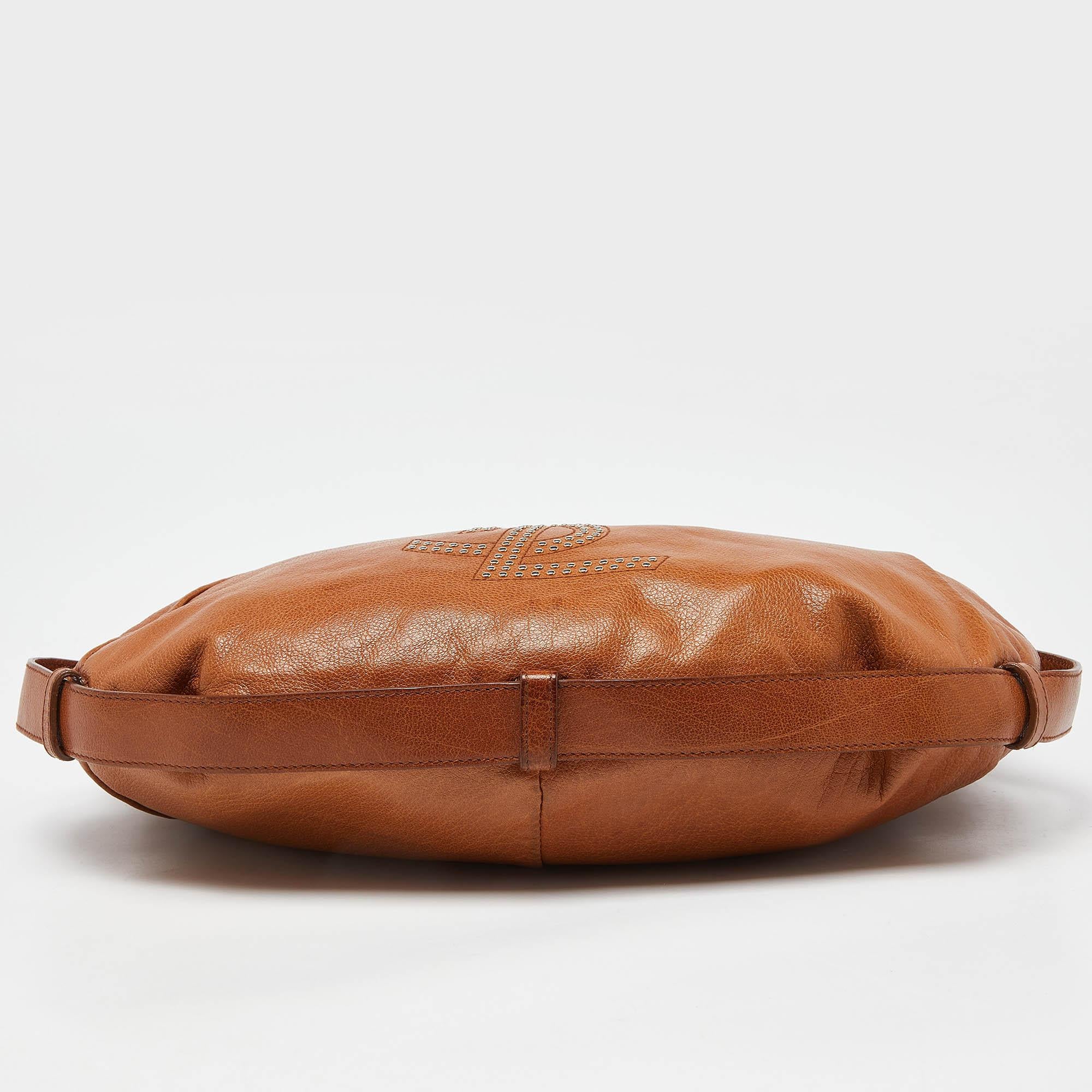 Yves Saint Laurent Brown Leather Mombasa Hobo 3