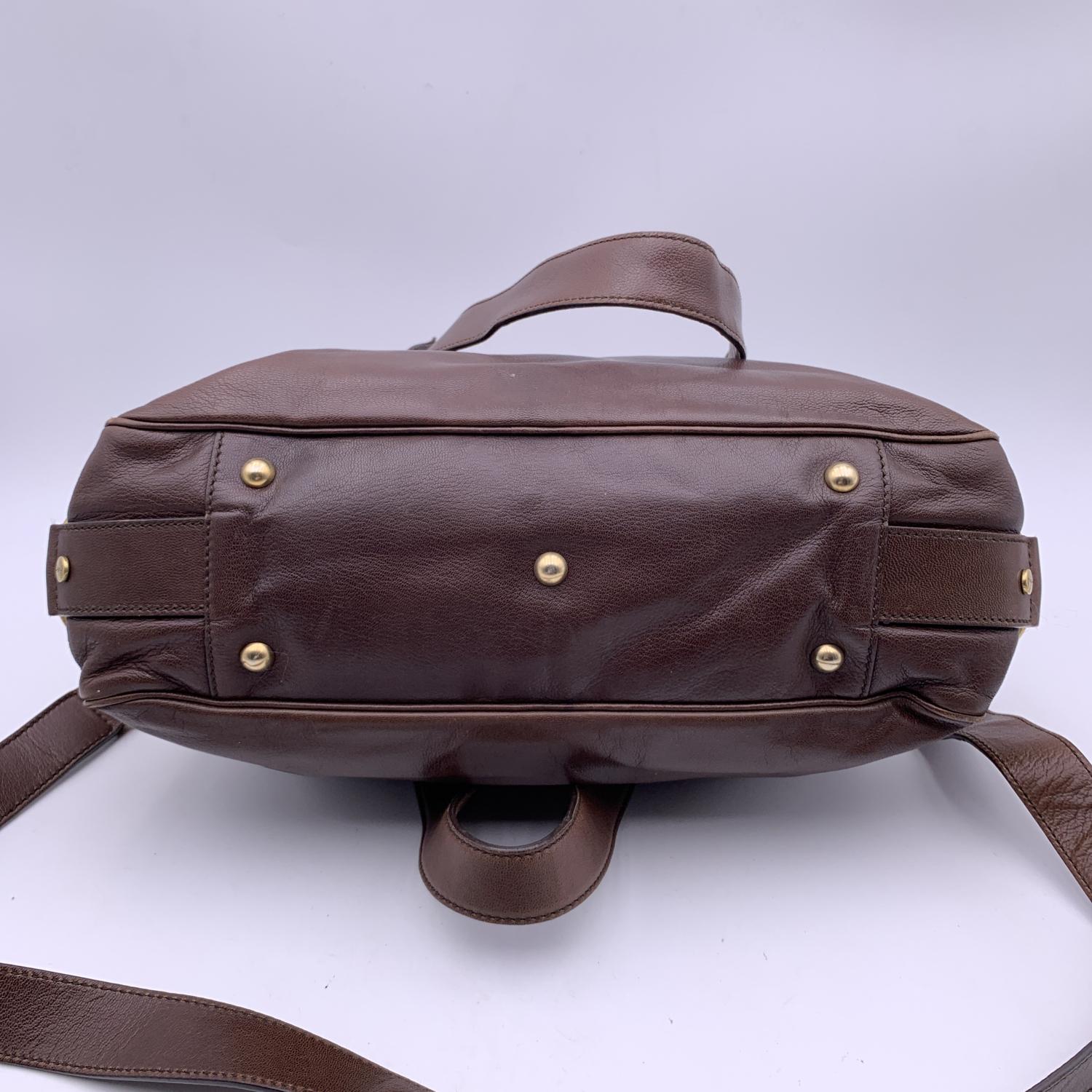 Yves Saint Laurent Brown Leather Muse Satchel Shoulder Bag 1