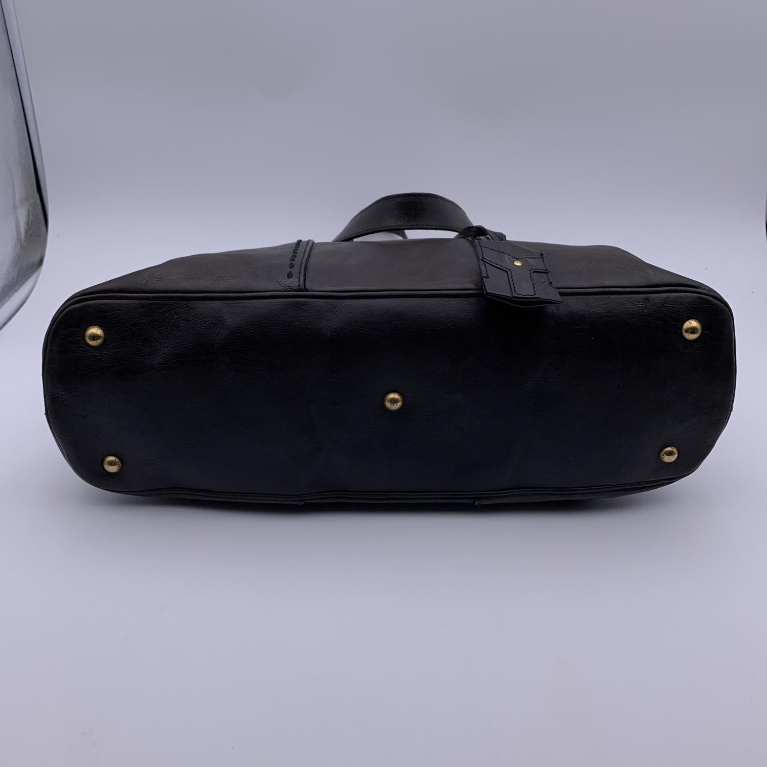 Yves Saint Laurent Brown Leather Muse Tote Shoulder Bag 1