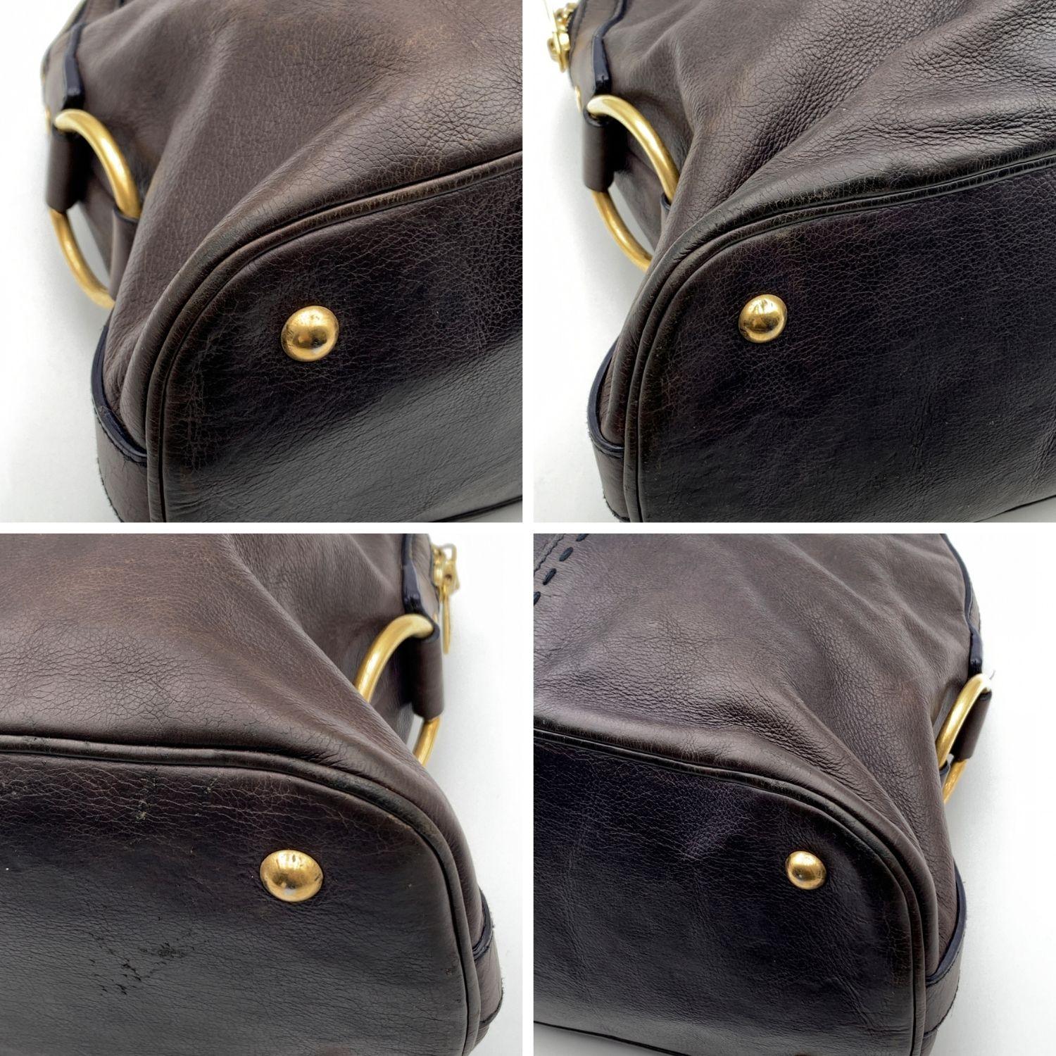 Yves Saint Laurent Brown Leather Muse Tote Shoulder Bag 2