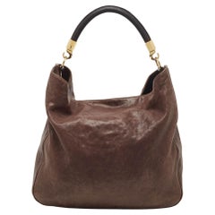 Yves Saint Laurent Brown Leather Roady Hobo