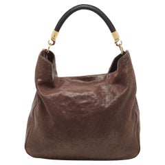 Yves Saint Laurent Brown Leather Roady Hobo