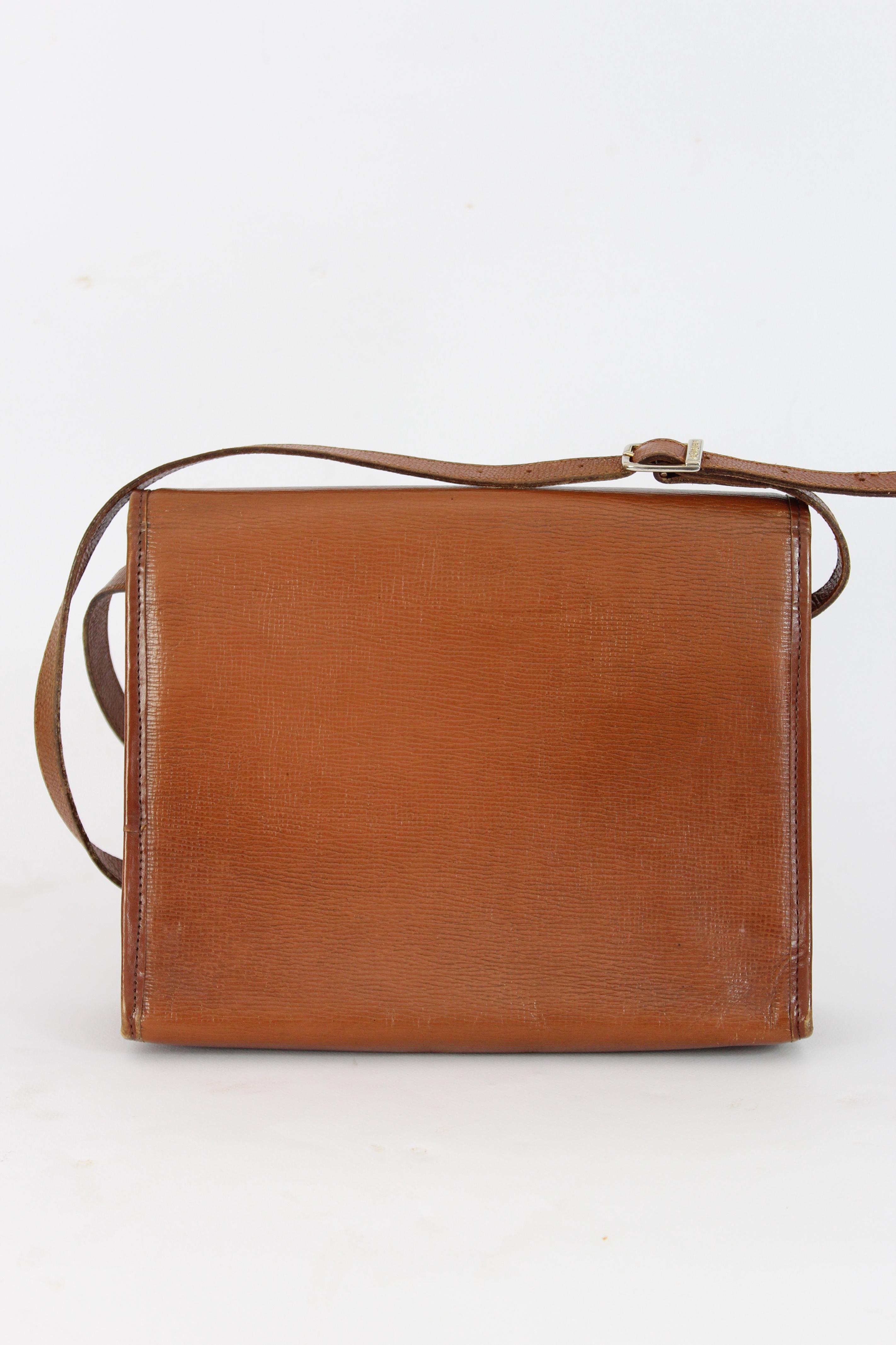 Marrone Yves Saint Laurent Borsa a tracolla in pelle marrone anni '80