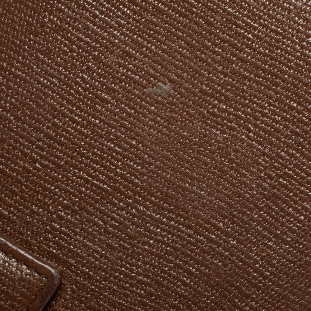 Yves Saint Laurent Brown Leather Y Ligne Flap Continental Wallet 5