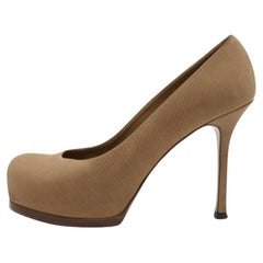 Yves Saint Laurent Tribtoo en cuir nubuck Brown  Pompes Taille 36