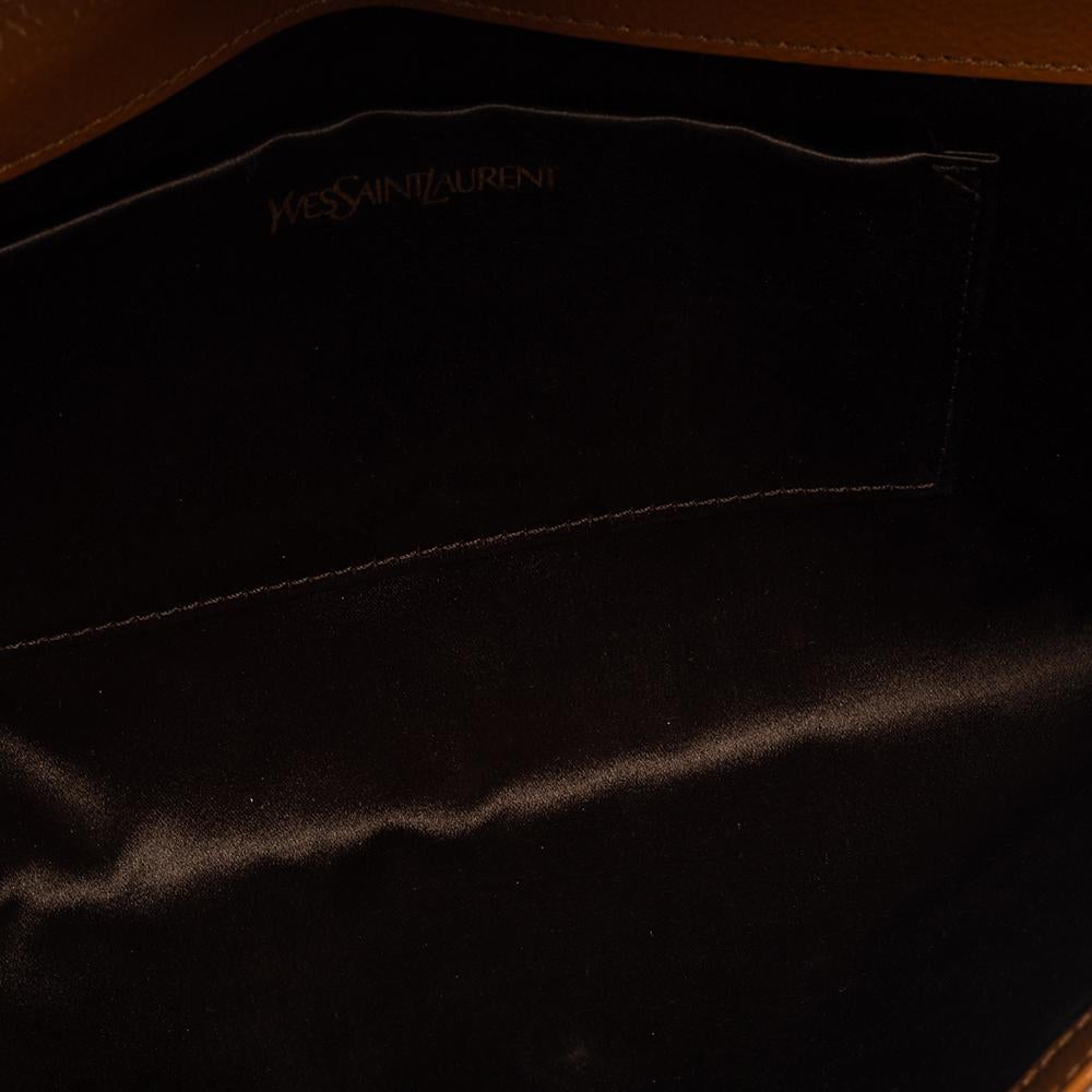 Yves Saint Laurent Brown Patent Leather Belle De Jour Clutch 3