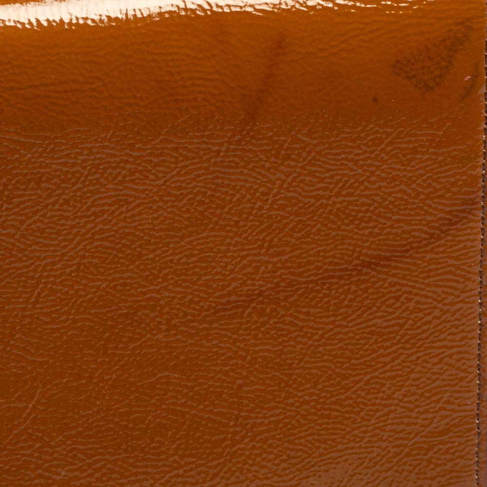 Yves Saint Laurent Brown Patent Leather Belle De Jour Clutch 5
