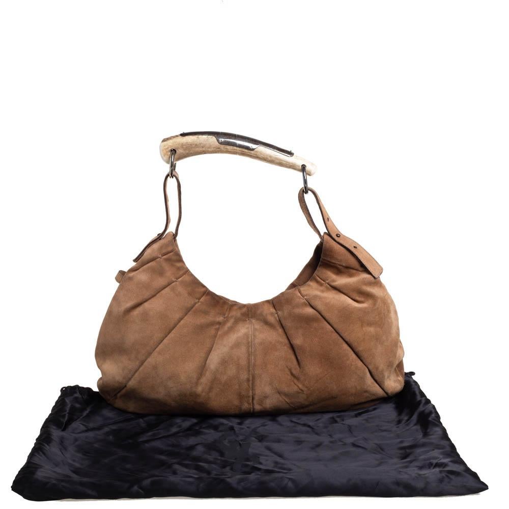 Yves Saint Laurent Brown Suede Mombasa Hobo 4