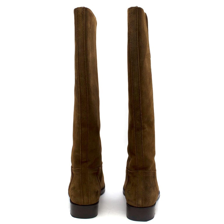 brown suede tall boots