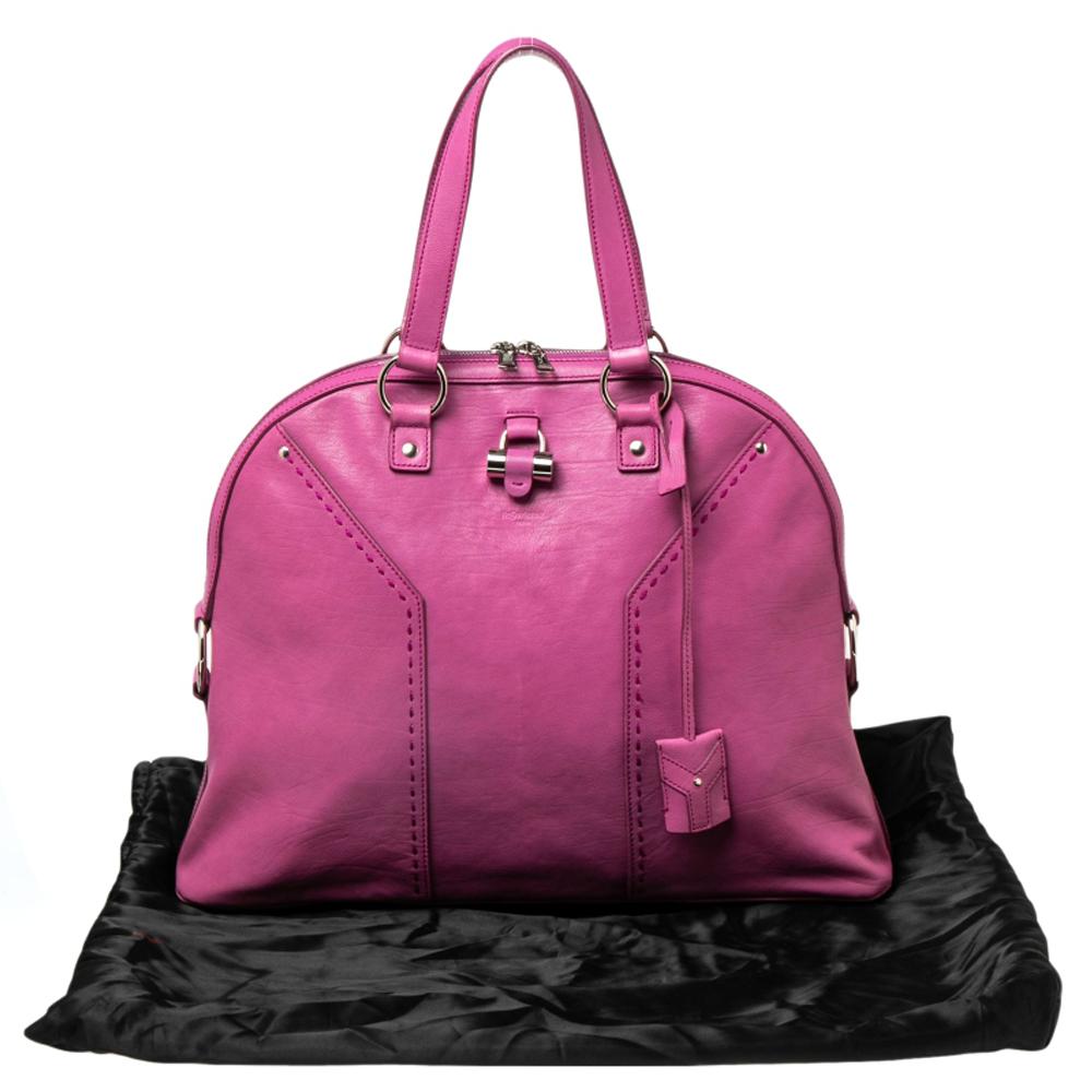 Women's Yves Saint Laurent Bubble Gum Pink Leather Oversized Muse Bag