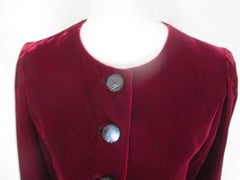 Yves Saint Laurent Burgundy Velvet Jacket