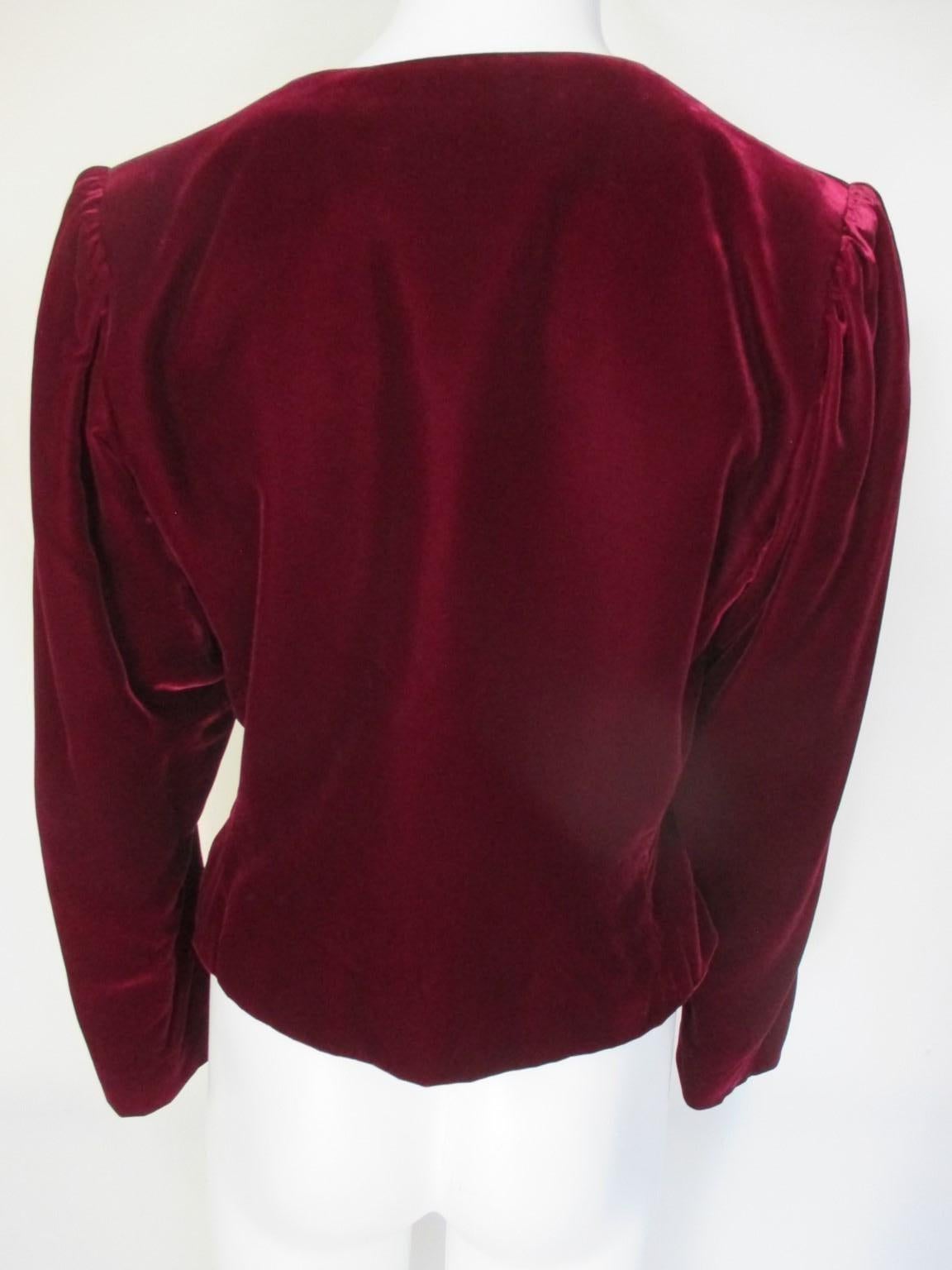 ysl burgundy jacket