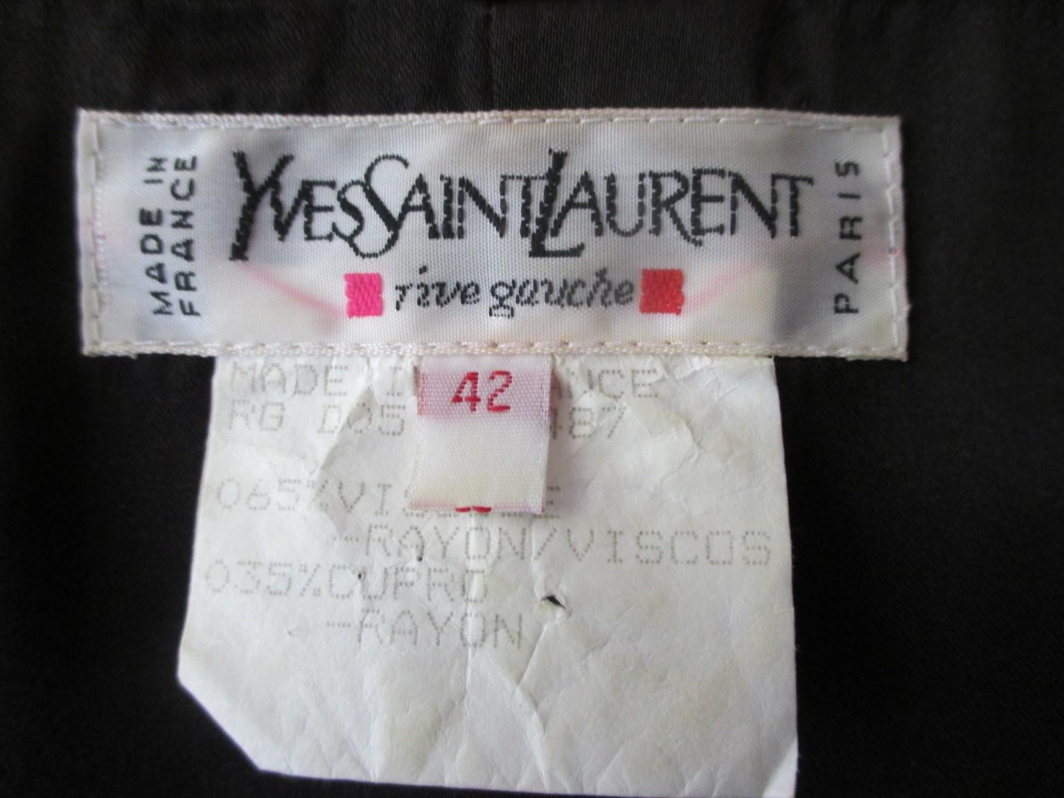 Black Yves Saint Laurent Burgundy Velvet Jacket For Sale