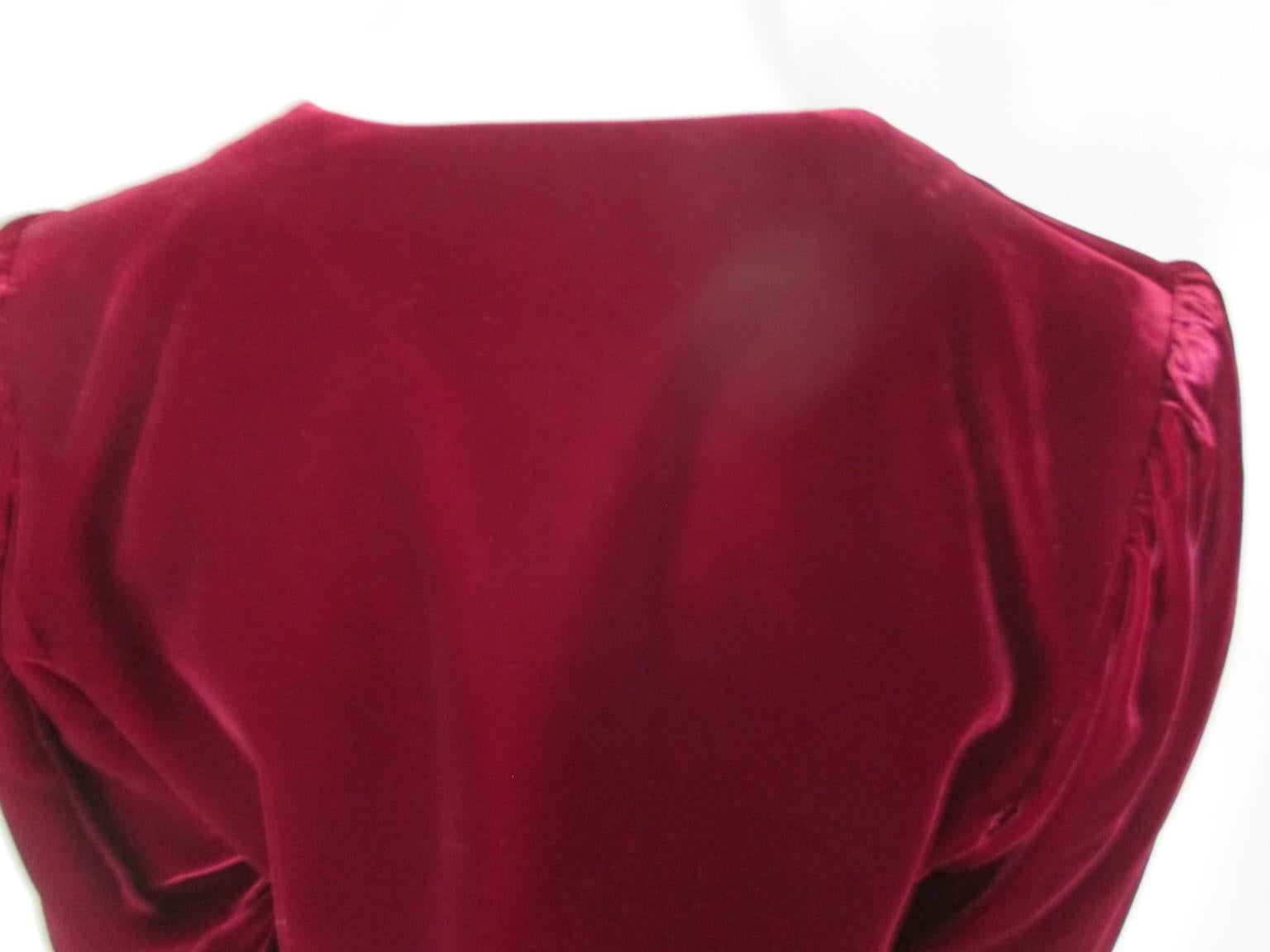 Women's or Men's Yves Saint Laurent Burgundy Velvet Jacket For Sale