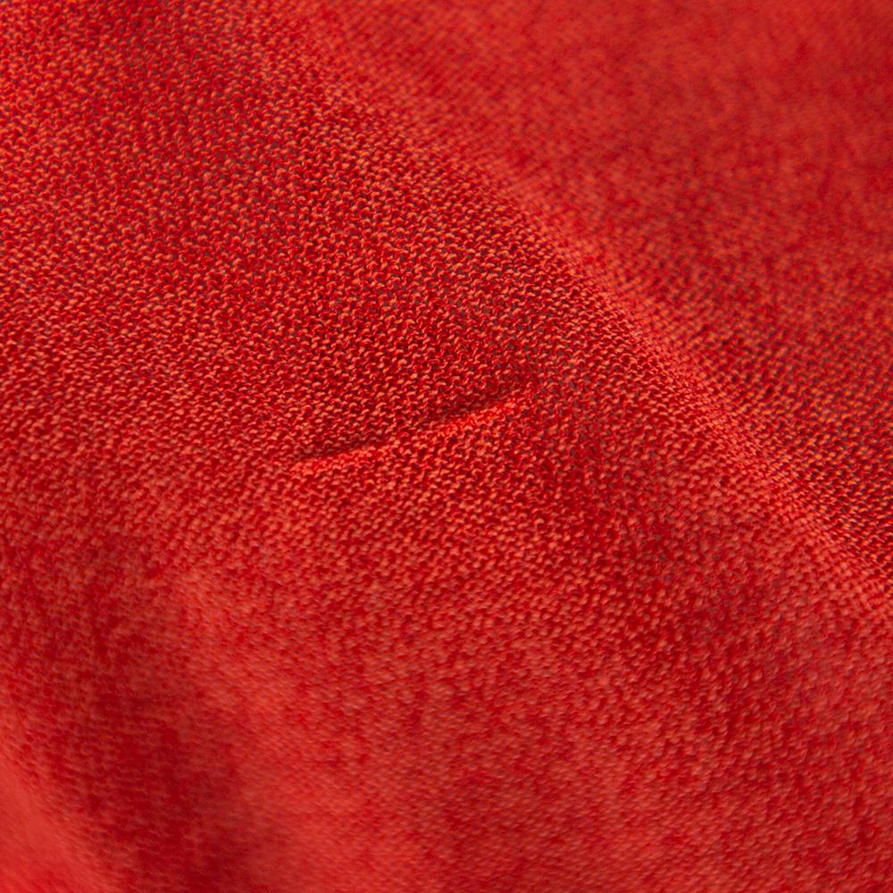 Yves Saint Laurent Burnt Orange Cotton Silk Cardigan L In Good Condition In Dubai, Al Qouz 2