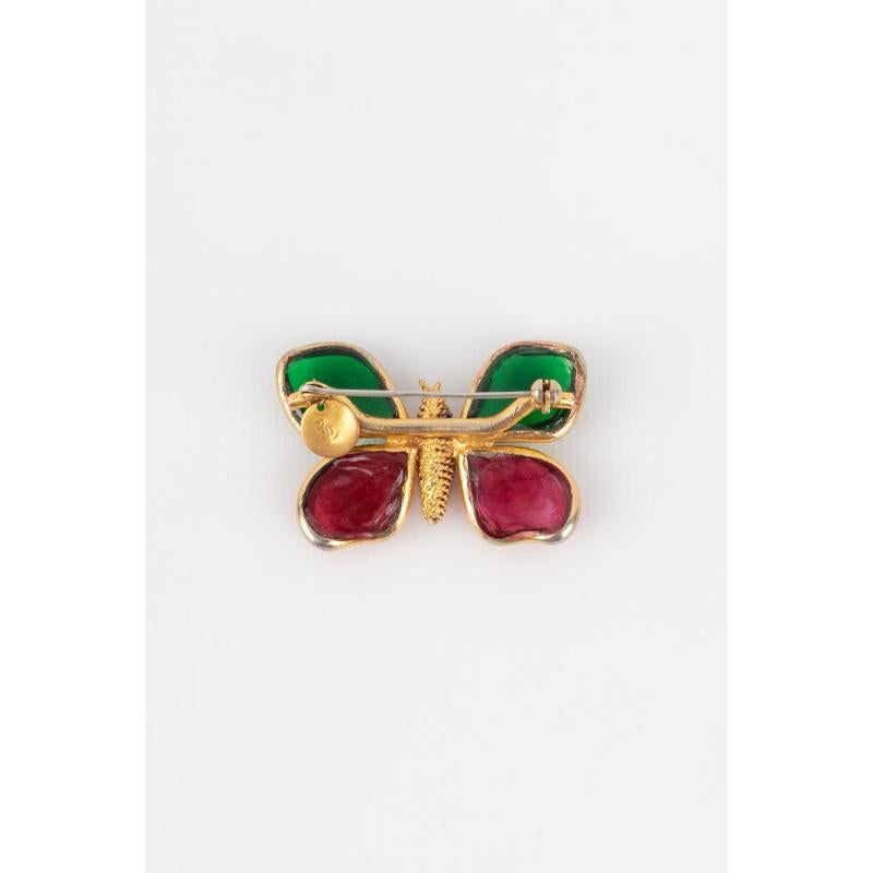 Yves Saint Laurent Butterfly Brooch, 1960s-70s In Excellent Condition For Sale In SAINT-OUEN-SUR-SEINE, FR