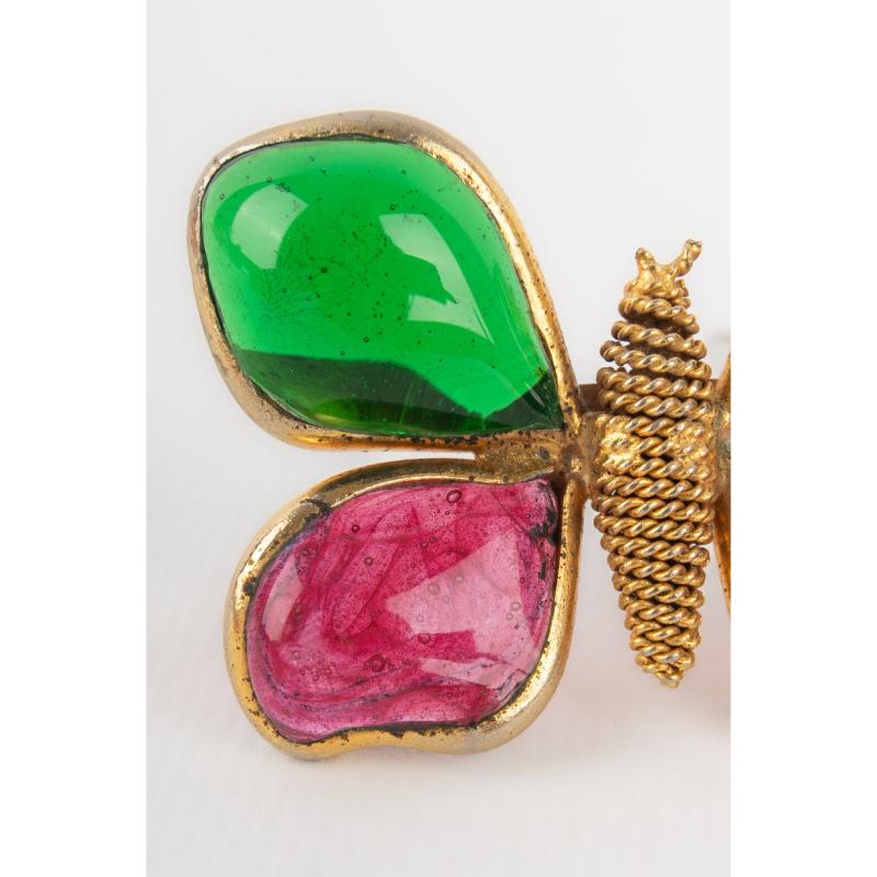 Women's Yves Saint Laurent Butterfly Brooch, 1960s-70s For Sale