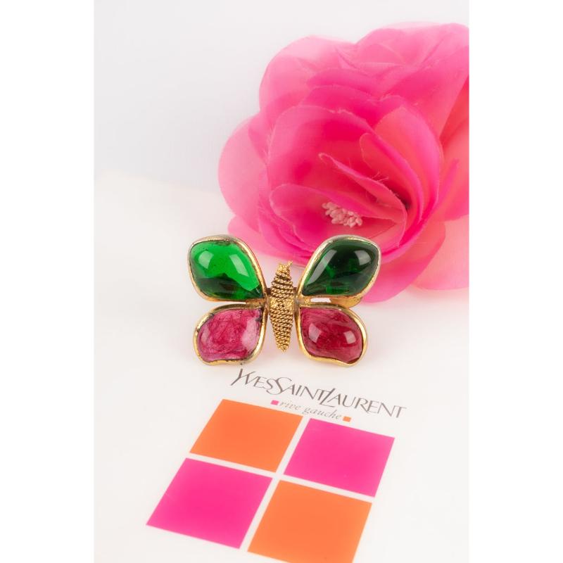 Yves Saint Laurent Butterfly Brooch, 1960s-70s For Sale 2