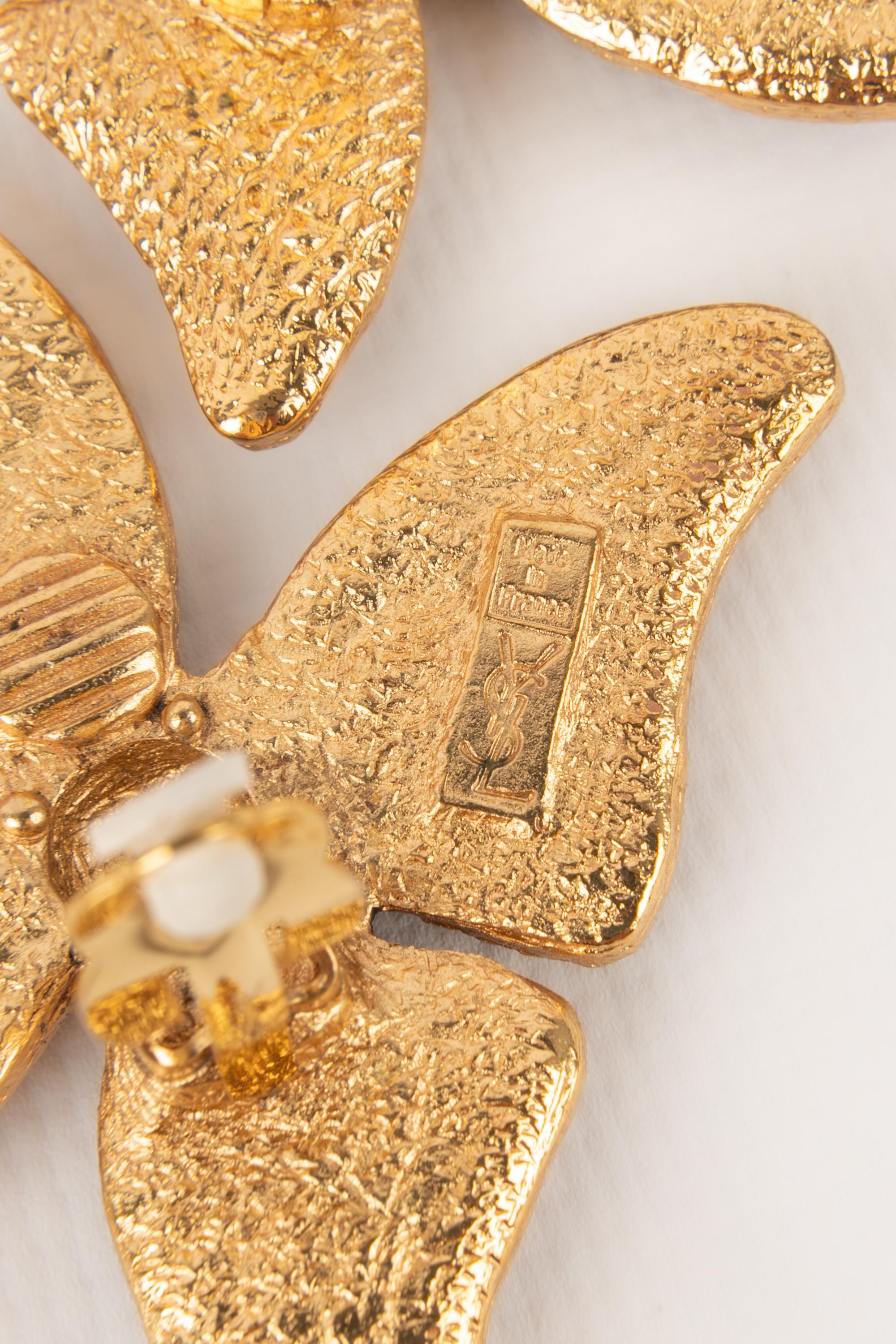 Yves Saint Laurent butterfly earrings For Sale 5