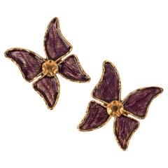 Yves Saint Laurent butterfly earrings