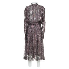 YVES SAINT LAURENT BY ALBER ELBAZ FW 00 Rare doubled metallized lace dress YVES SAINT LAURENT BY ALBER ELBAZ FW 00 Rare doubled metallized lace dress