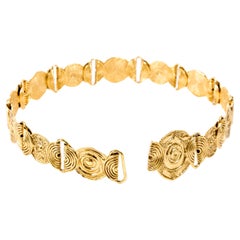 Yves Saint Laurent by by Goossens YSL Gold Tone Metal Belt