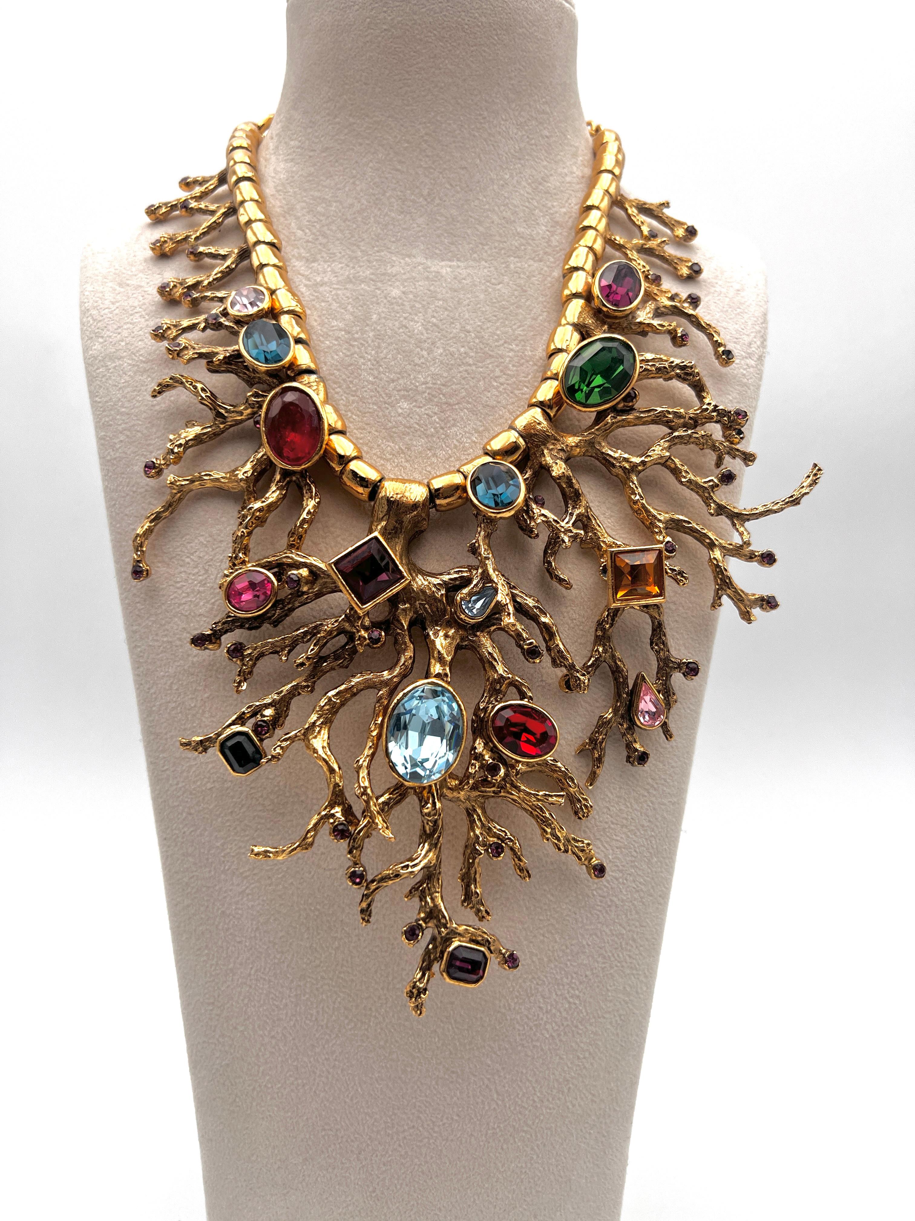 Yves Saint Laurent by maison Robert Goossens necklace 1980 Paris For Sale 4