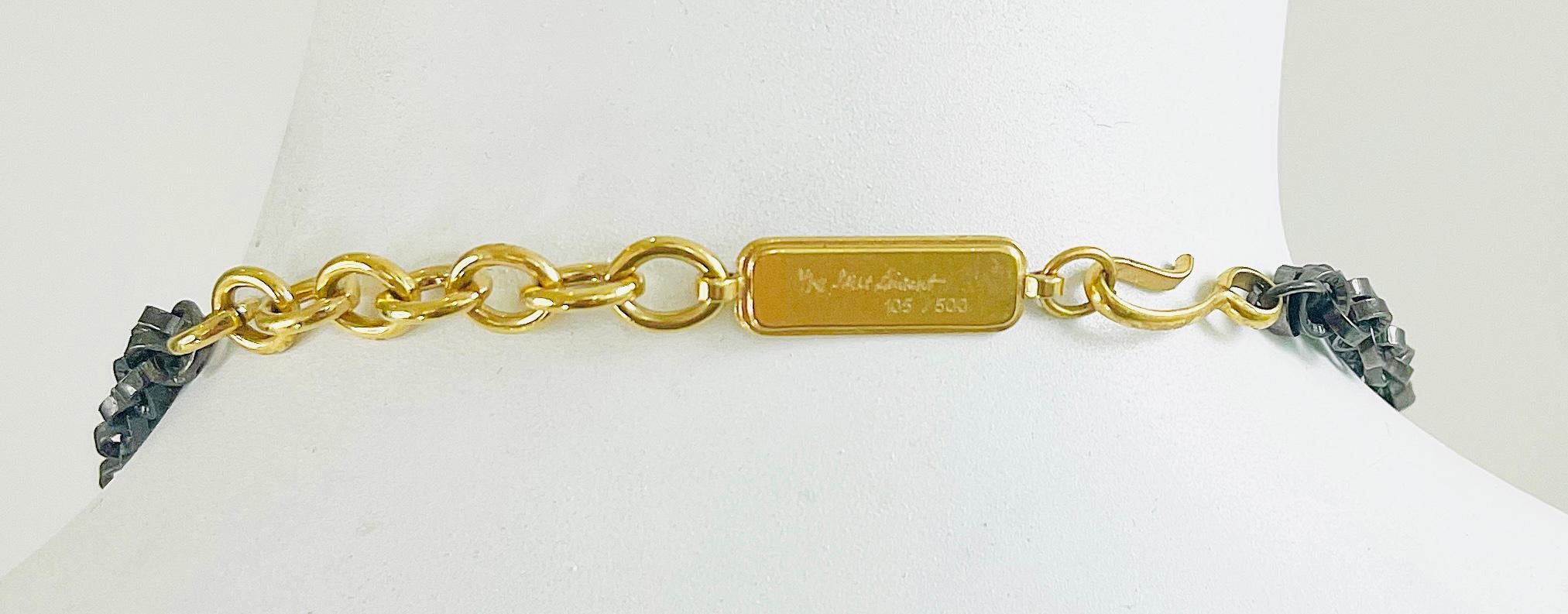 Collier bicolore YVES SAINT LAURENT par Robert Goossens, édition limitée des années 1980 en vente 8