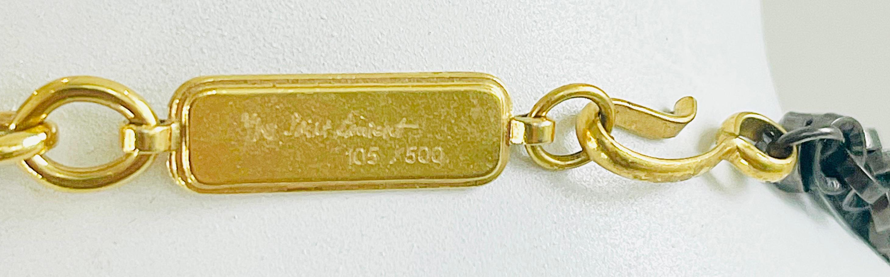 Collier bicolore YVES SAINT LAURENT par Robert Goossens, édition limitée des années 1980 Excellent état - En vente à San Diego, CA