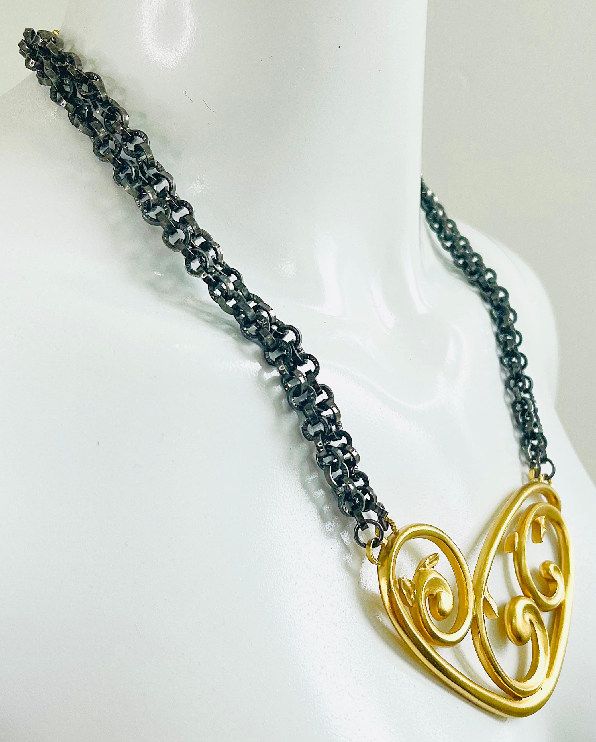 Collier bicolore YVES SAINT LAURENT par Robert Goossens, édition limitée des années 1980 en vente 1