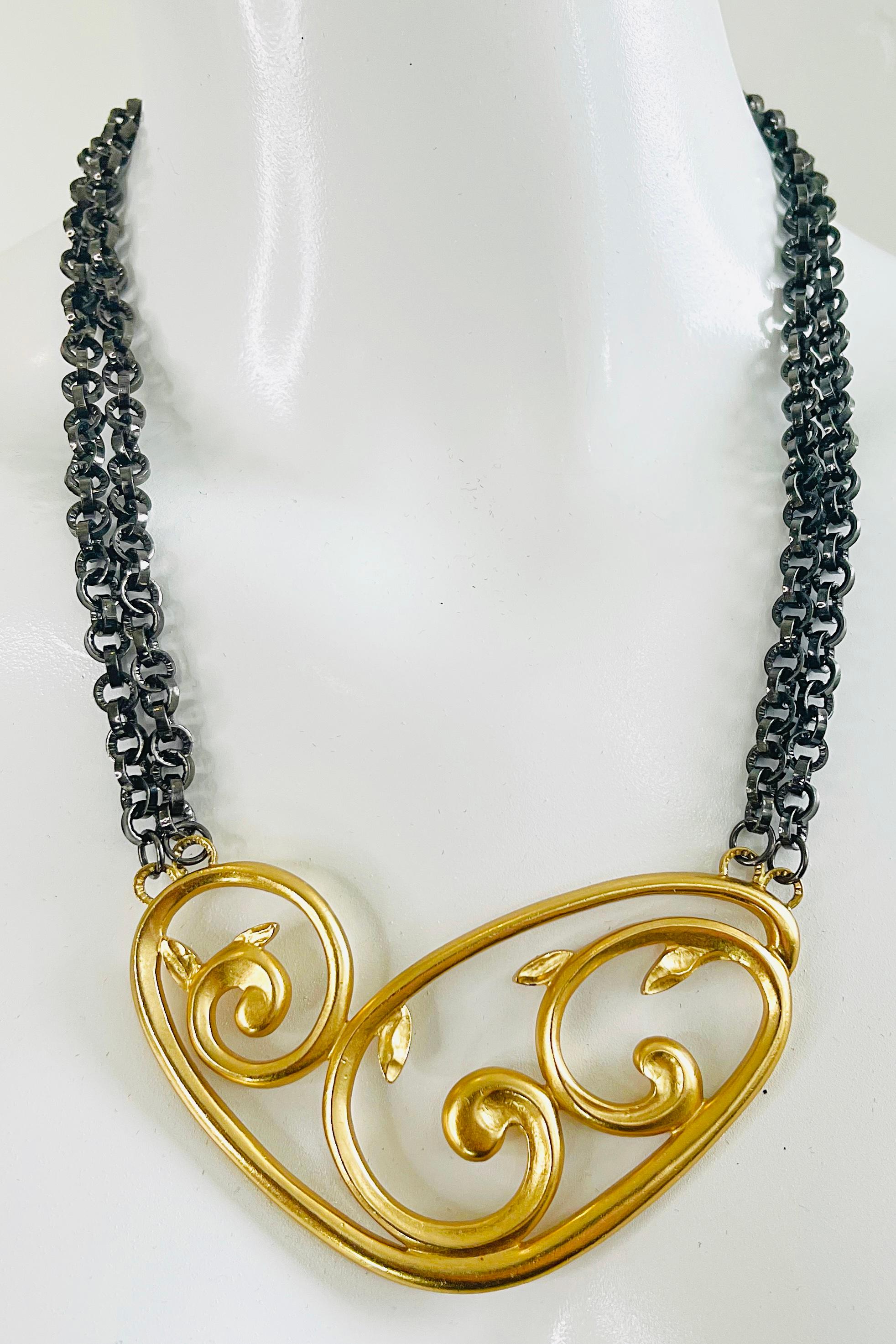 Collier bicolore YVES SAINT LAURENT par Robert Goossens, édition limitée des années 1980 en vente 3