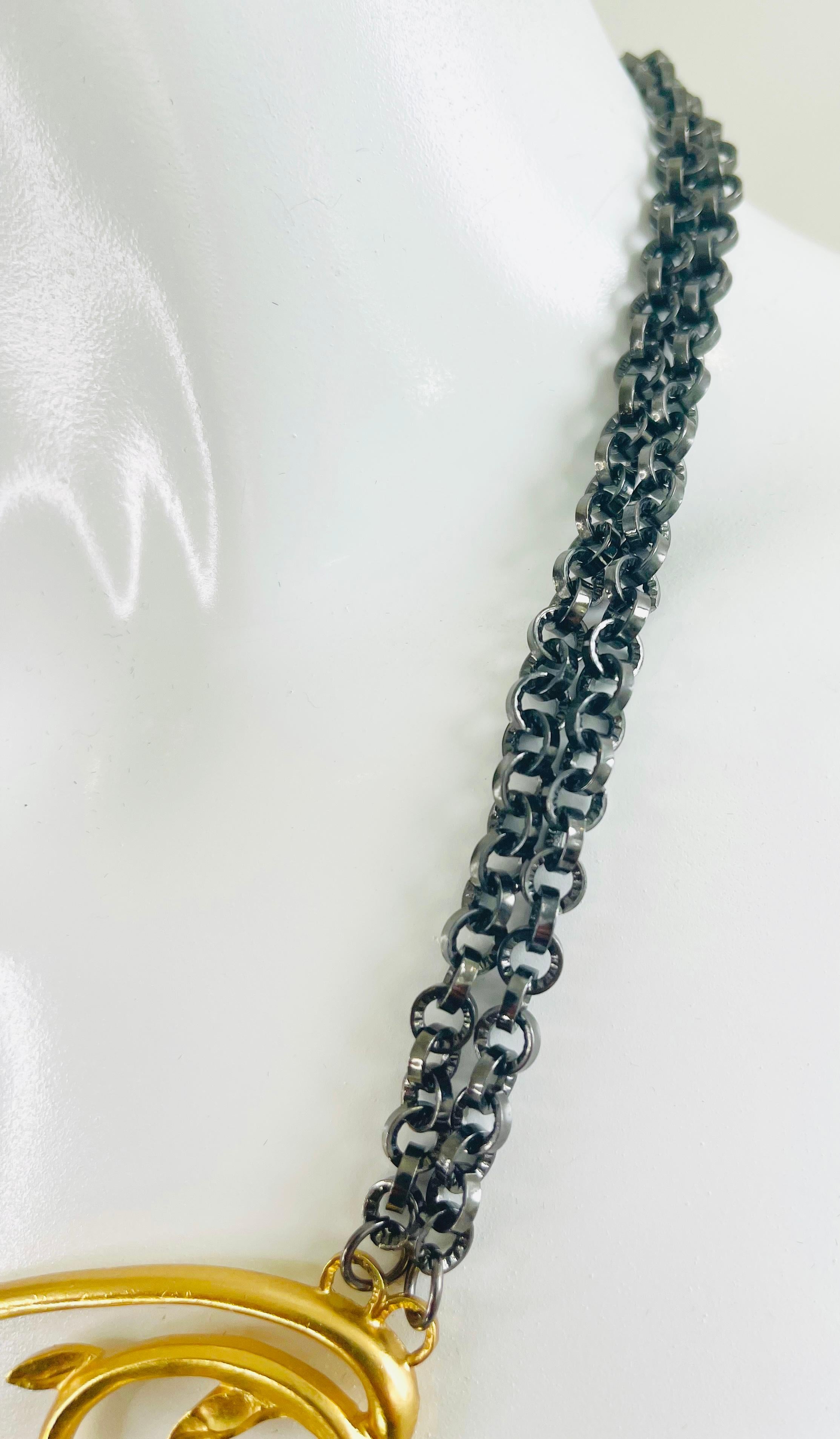 Collier bicolore YVES SAINT LAURENT par Robert Goossens, édition limitée des années 1980 en vente 4