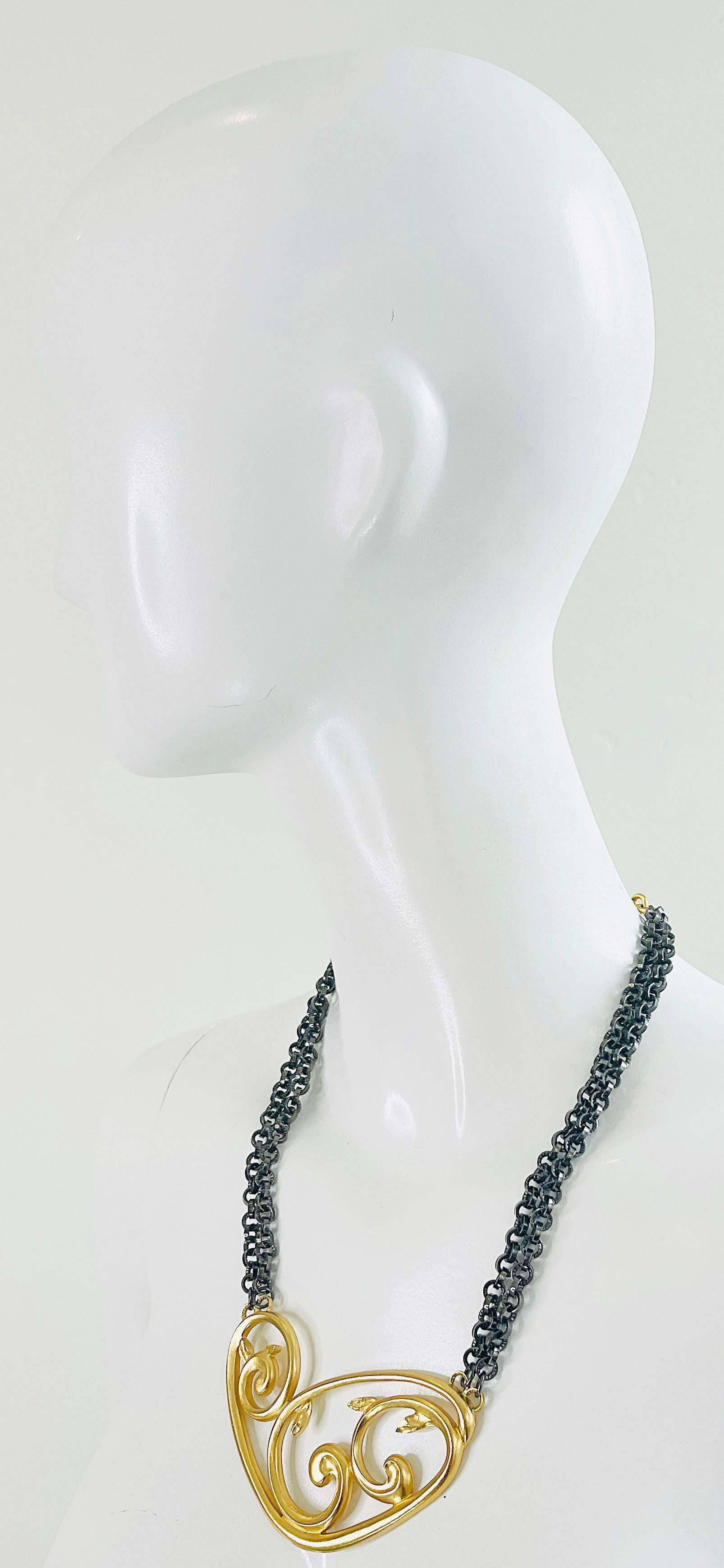 Collier bicolore YVES SAINT LAURENT par Robert Goossens, édition limitée des années 1980 en vente 5