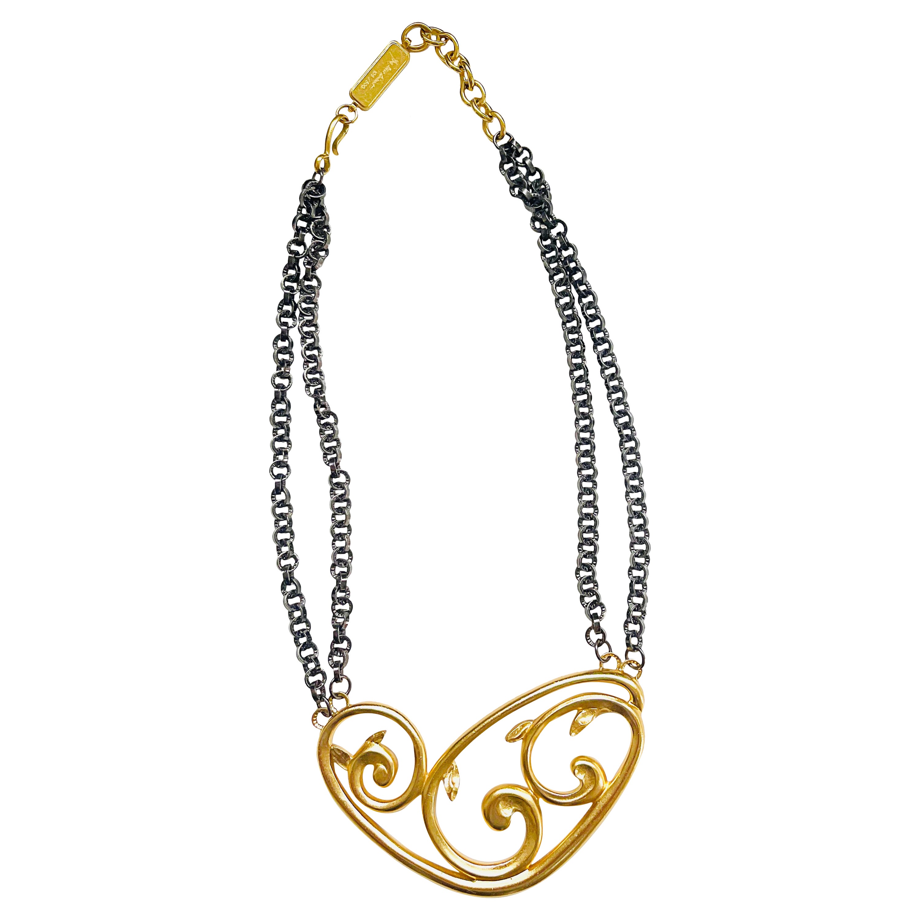 Collier bicolore YVES SAINT LAURENT par Robert Goossens, édition limitée des années 1980