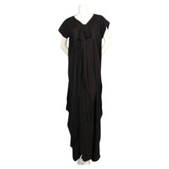 YVES SAINT LAURENT by Stefano Pilati black draped caftan dress
