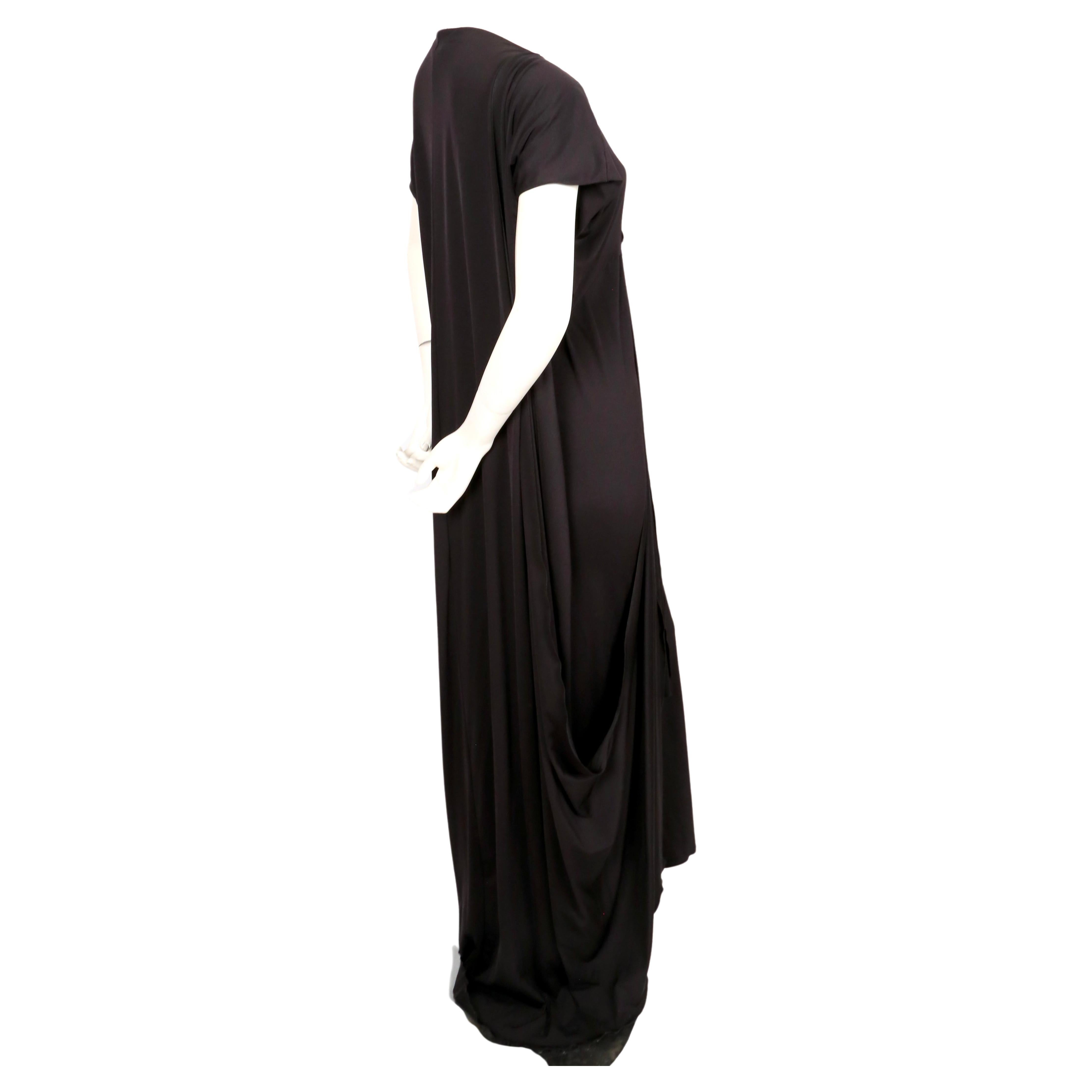 YVES SAINT LAURENT by Stefano Pilati black draped caftan dress For Sale 1