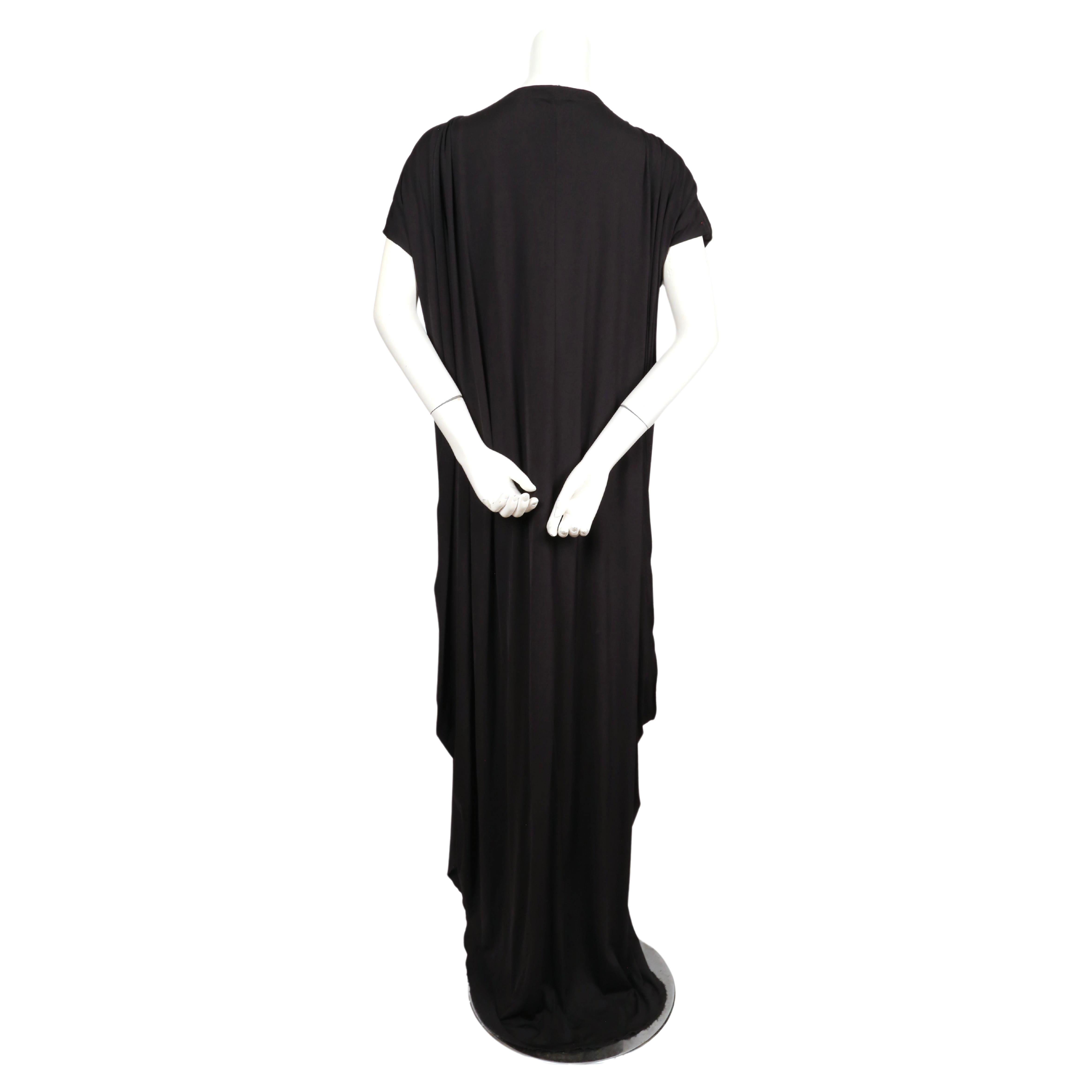 YVES SAINT LAURENT by Stefano Pilati black draped caftan dress For Sale 2