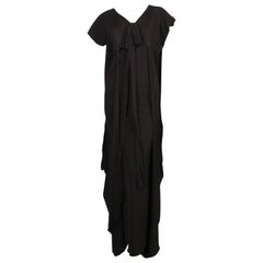 Yves Saint Laurent by Stefano Pilati abito caftano nero drappeggiato
