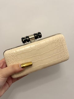 Yves Saint Laurent by Stefano Pilati crocodile nilocus minaudiere evening clutch