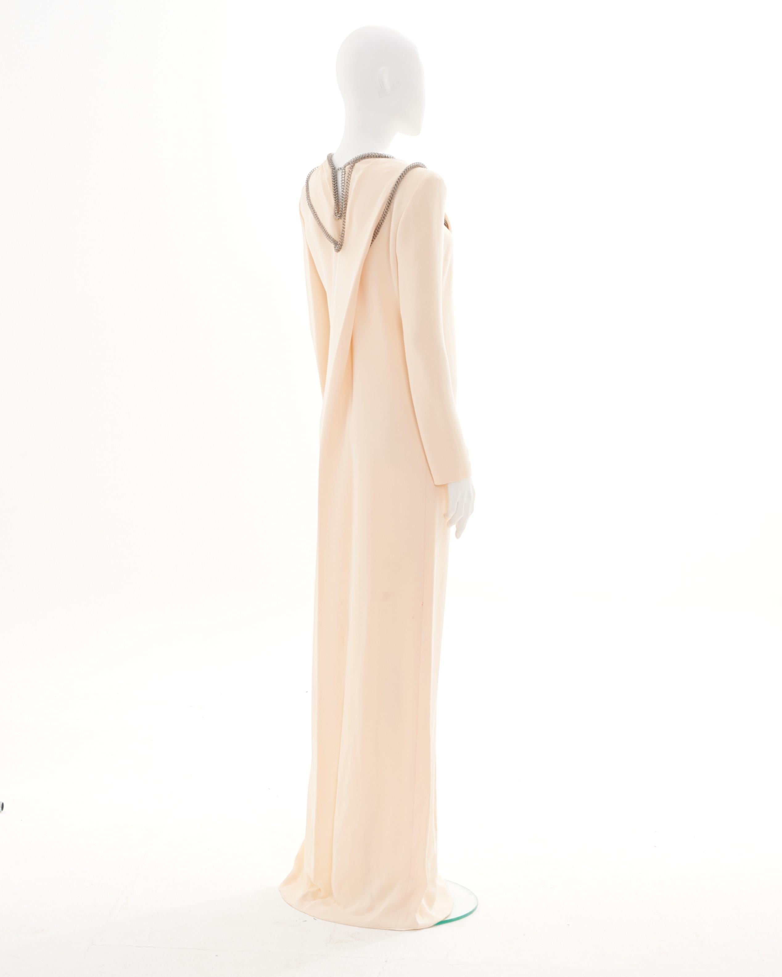 Women's Yves Saint Laurent by Stefano Pilati F/W 2012 Chain Embellished long Dress For Sale