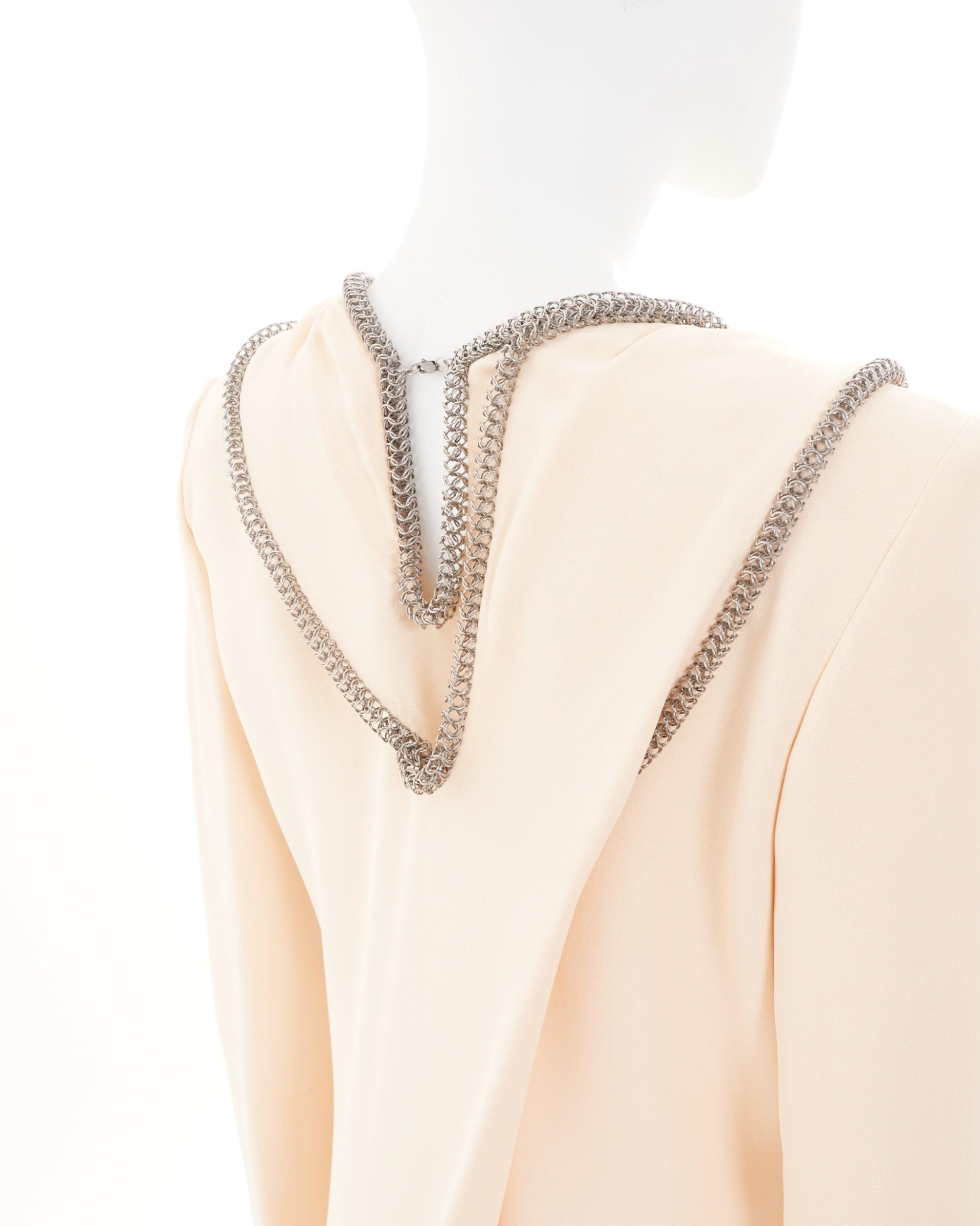 Yves Saint Laurent by Stefano Pilati F/W 2012 Chain Embellished long Dress For Sale 1
