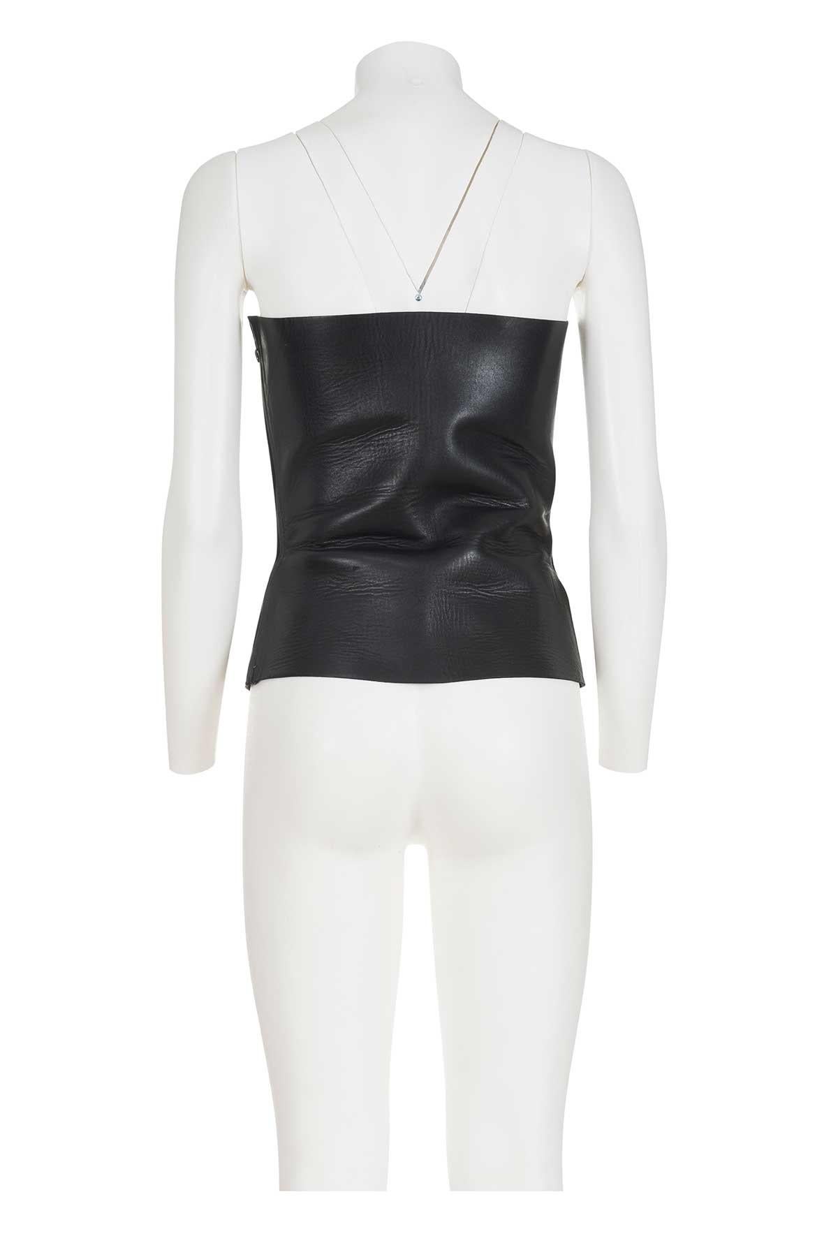 YVES SAINT LAURENT BY TOM FORD 00'S kultiges und seltenes Lederbustier (Gray) im Angebot
