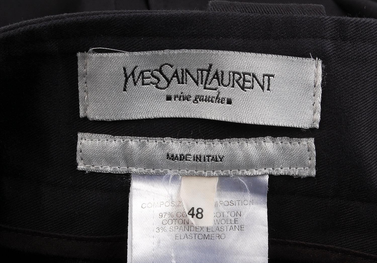 Black Yves Saint Laurent by Tom Ford 2003 Regular Men Flare Pants 