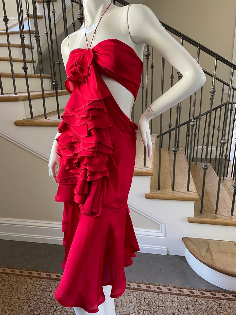 tom ford red ruched tulle dress Tom Ford Red Ruched Tulle Dresses for Women - Up to 60% off