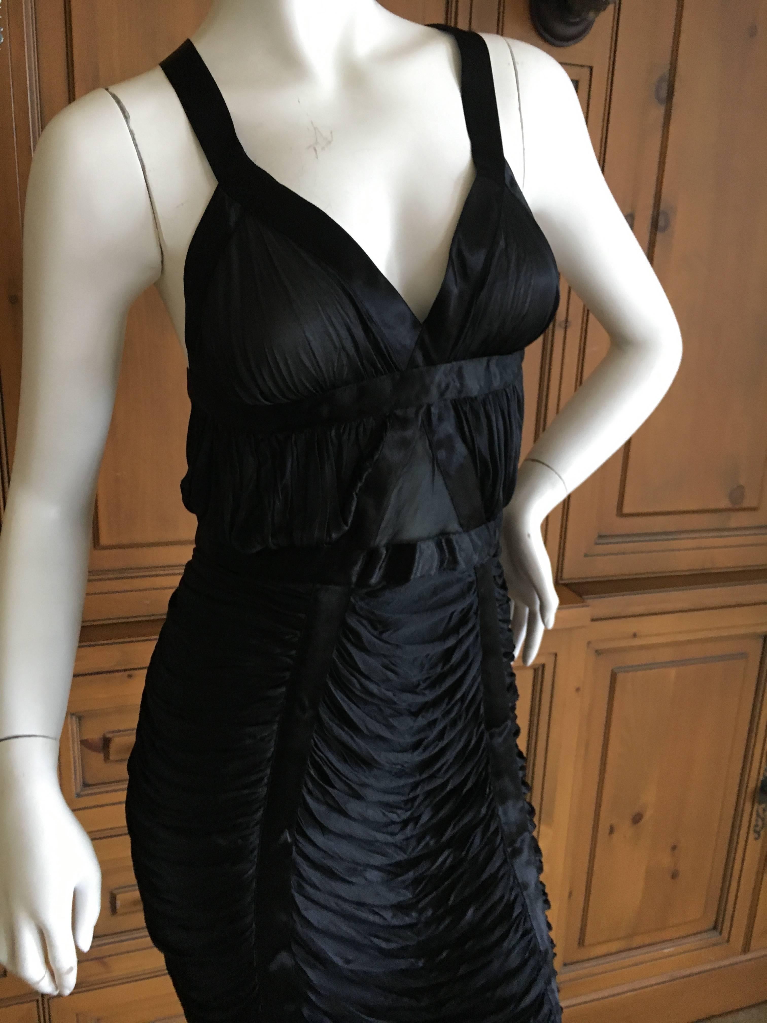 Yves Saint Laurent by Tom Ford Black Draped Cocktail Dress 2003  1