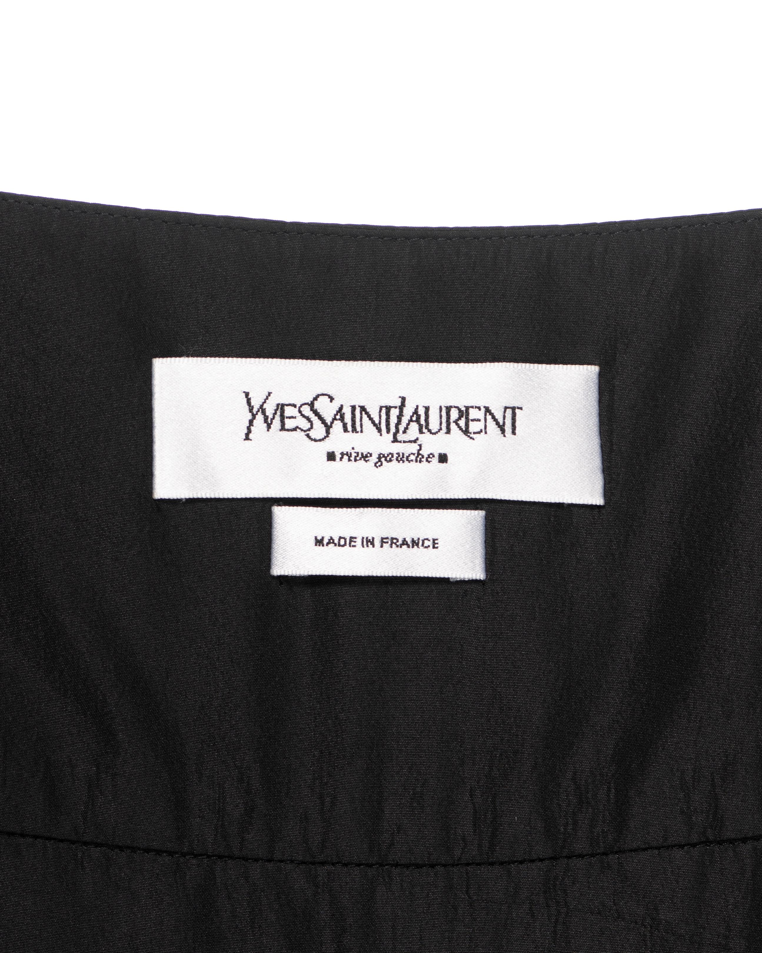 Yves Saint Laurent by Tom Ford Black Silk Taffeta Trained Evening Skirt, FW 2001 For Sale 14