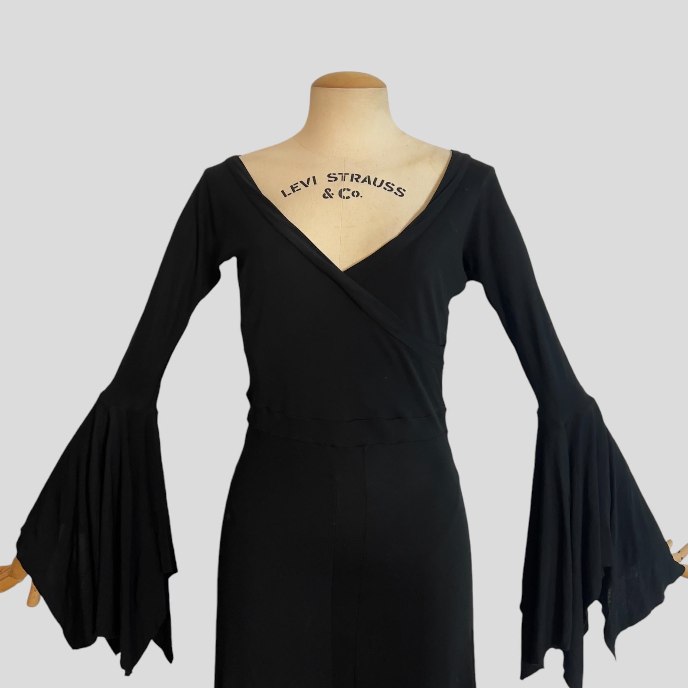 Yves Saint Laurent by Tom Ford Black Wrap Dress, SS 2003 In Good Condition For Sale In CAPELLE AAN DEN IJSSEL, ZH